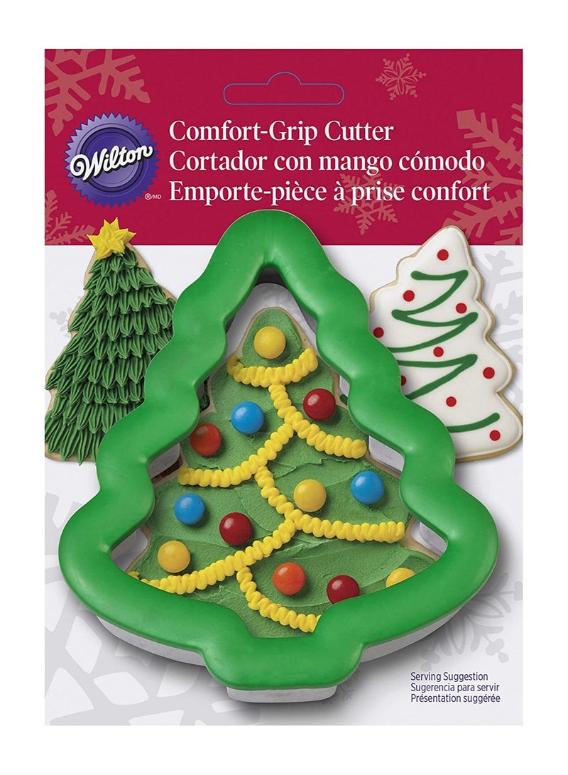 Wilton Christmas Tree Cookie Cutter, Large, Green And Silver